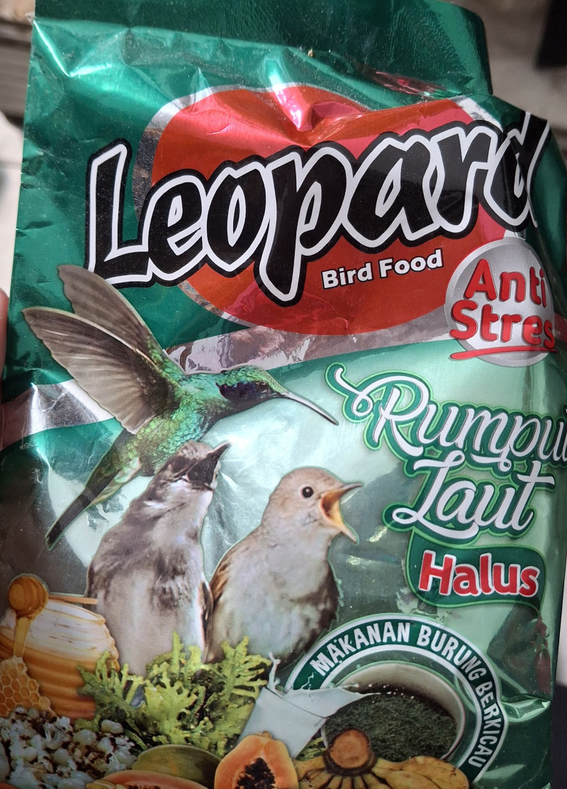 Leopard Bird Food Rumput Laut Halus